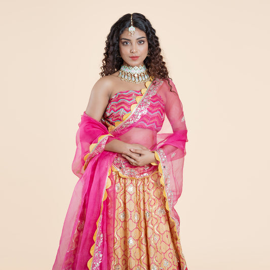 Bandhej Ghagra Set