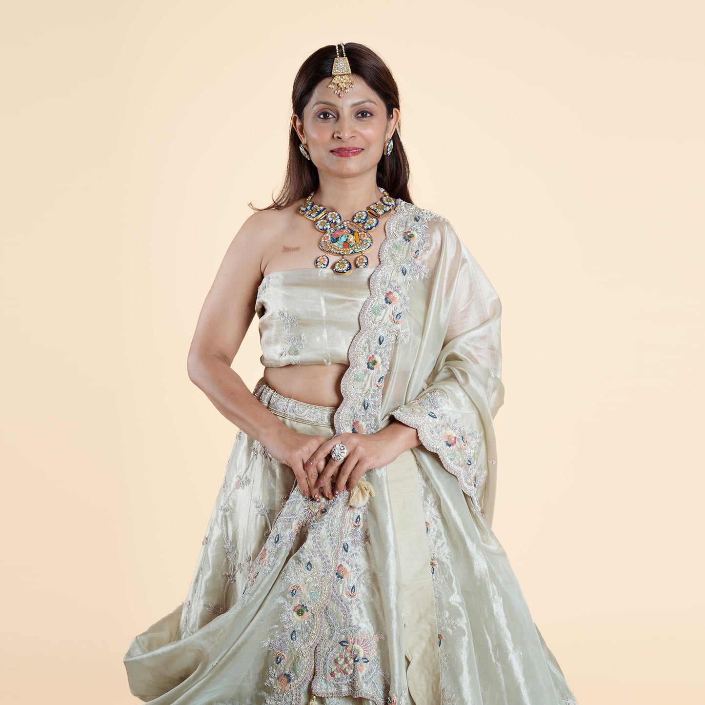 Pista Green Ghagra