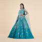 Aqua Elegance Embellished Gown