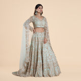 Pista Green Embellish Ghagra Set