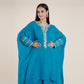 Glamour Drape Cutdana & Mirror Work Neckline with Dhoti-Style Pants