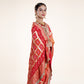 Red & Gold Saree with Cutdana Work