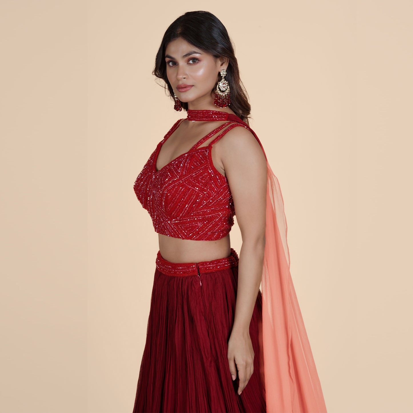 Georgette Pulse Ghagra