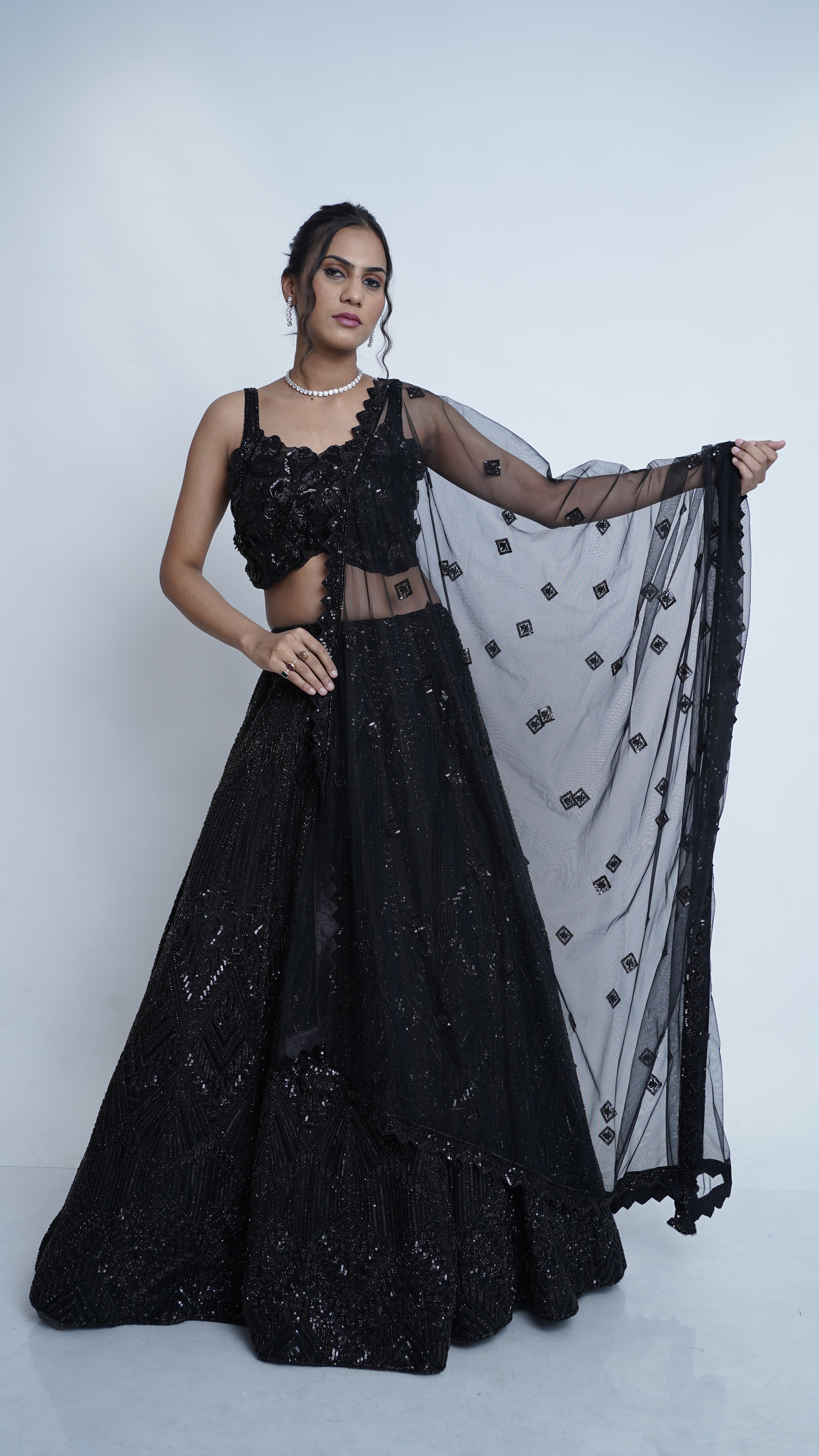 Black Net Ghagra