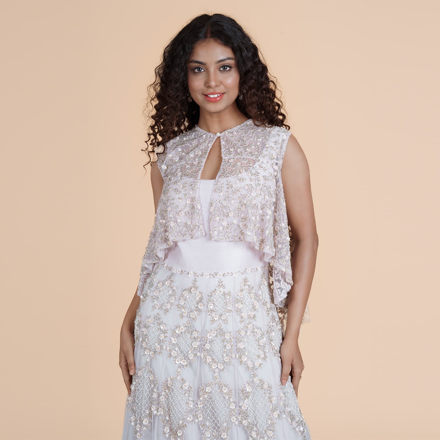 Peachy Keen Cape Gown