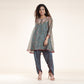 Verdant Bloom Asymmetric Cape & Sharara Ensemble