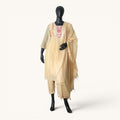 Cream Gold Embroidered Yoke Set - ST-18713#1