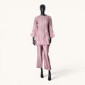 Mauve Silk Organza Tunic Set - ST-16251#1