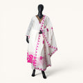 Ivory & Magenta Cutwork Suit -  ST-18704#1